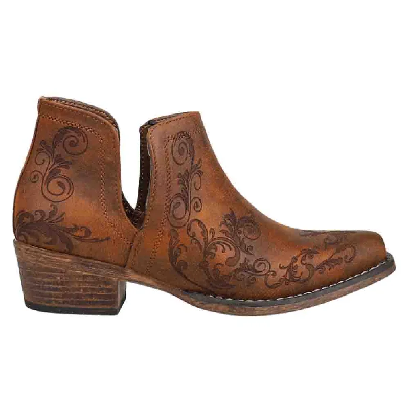 luxury high heels for special events -Ava Paisley Embossed Snip Toe Cowboy Booties