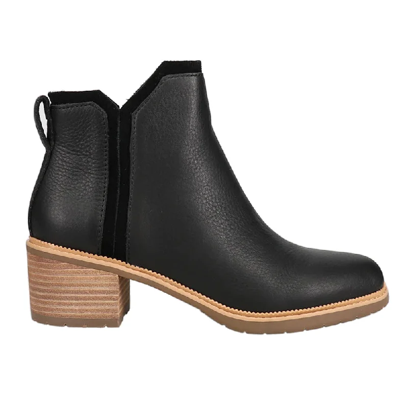 stylish low-heeled shoes for women -Hailey Round Toe Pull On Booties