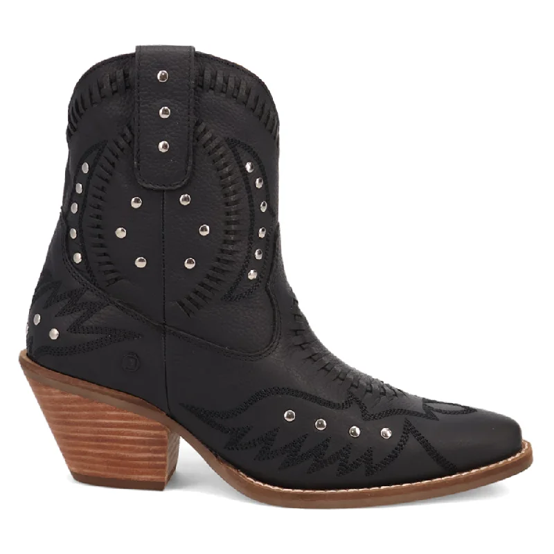 Precious Embroidered Studded Snip Toe Cowboy Booties