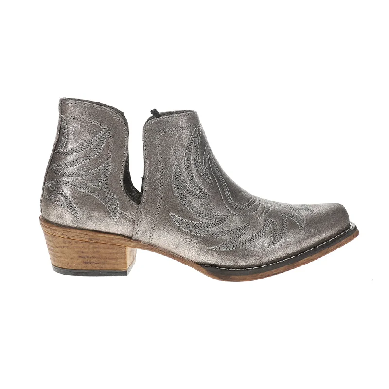 fashion-forward pumps for women -Ava Metallic Embroidered Snip Toe Cowboy Booties