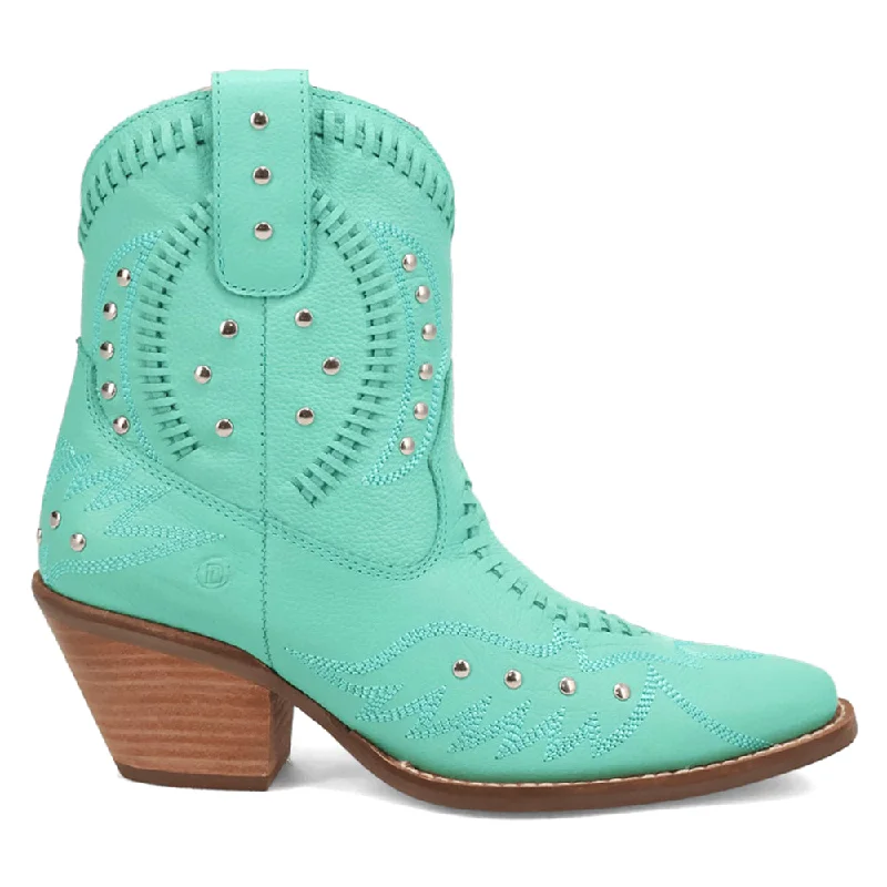 casual sneakers for women’s daily wear -Precious Embroidered Studded Snip Toe Cowboy Booties