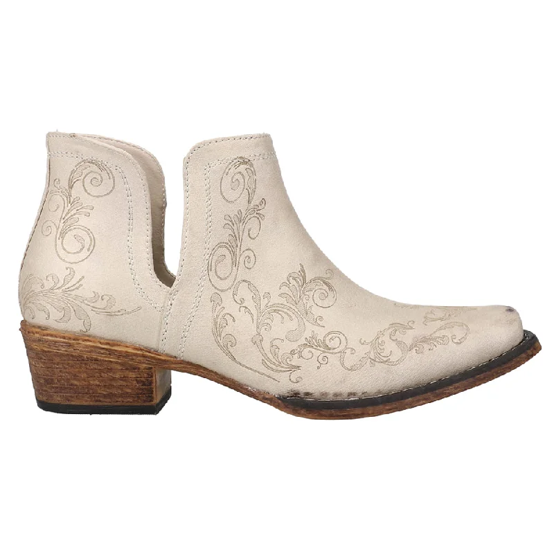 trendy slip-on sneakers for women -Ava Paisley Embossed Snip Toe Cowboy Booties