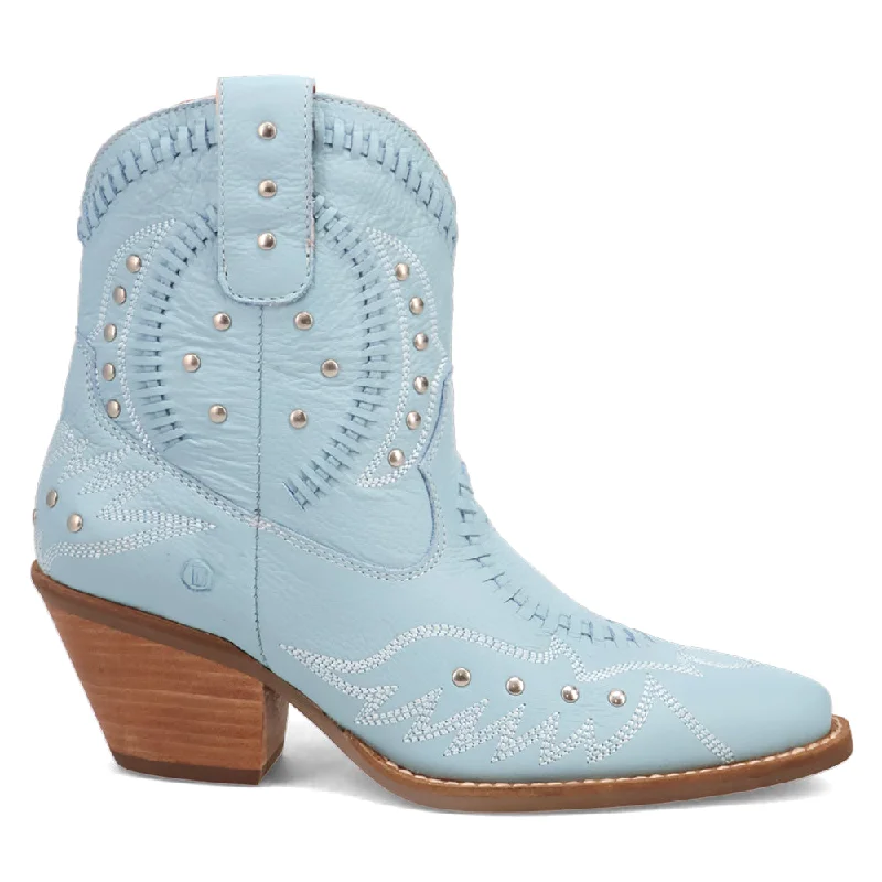 comfortable winter shoes for women -Precious Embroidered Studded Snip Toe Cowboy Booties