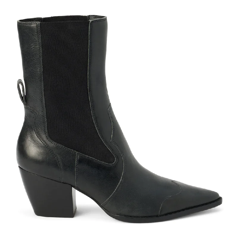 stylish slip-on boots for women -Keith Pointed Toe Chelsea Boots