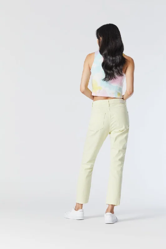 VIOLA STRAIGHT LEG JEANS IN TENDER YELLOW LA VINTAGE