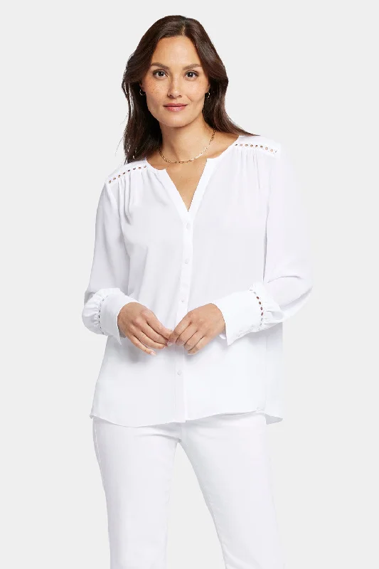 Liliana Peasant Blouse - Optic White