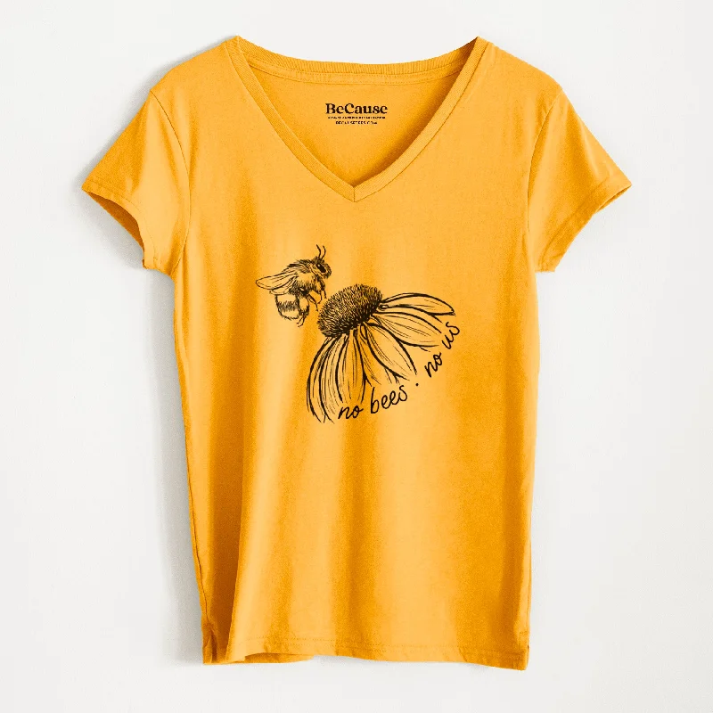 No Bees No Us - Women's 100% Recycled V-neck