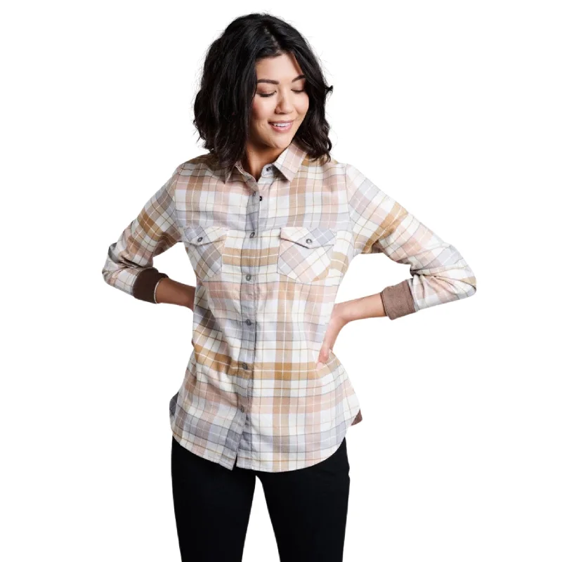 Kuhl Women's Tess Flannel Long Sleeve Shirt - Rose Quartz - ONLINE STORE CREDIT/EXCHANGE ONLY