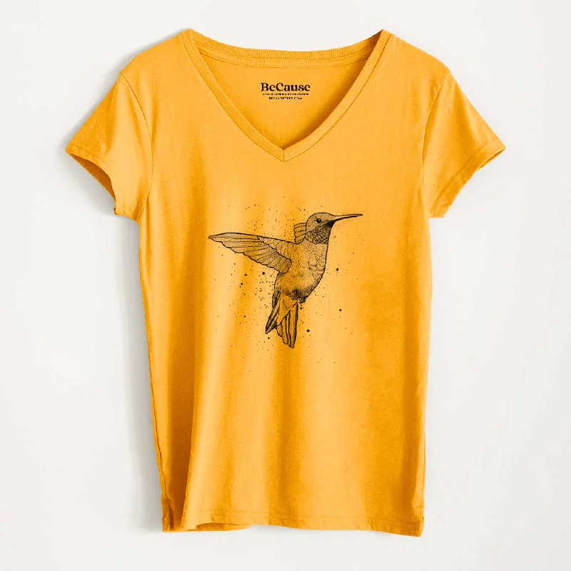 Archilochus Colubris - Ruby-throated Hummingbird - Women's 100% Recycled V-neck