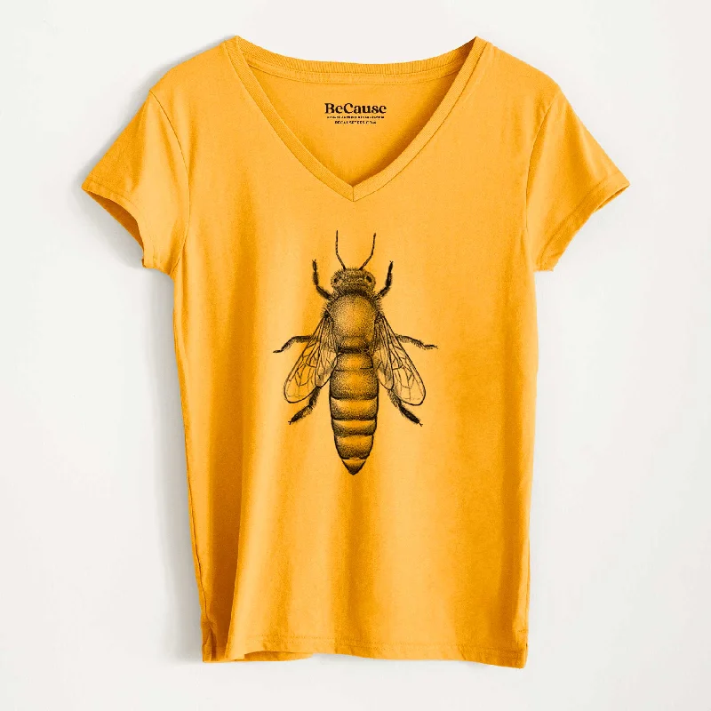 Queen Bee Apis Mellifera - Women's 100% Recycled V-neck