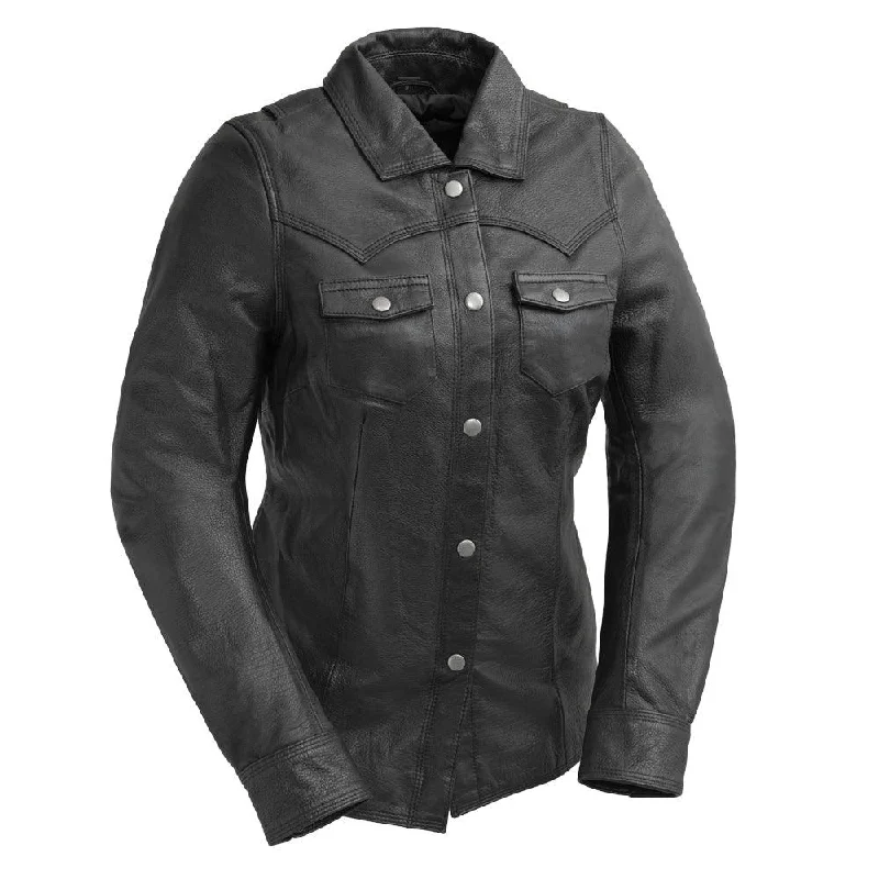 Onyx Women's Leather Shirt