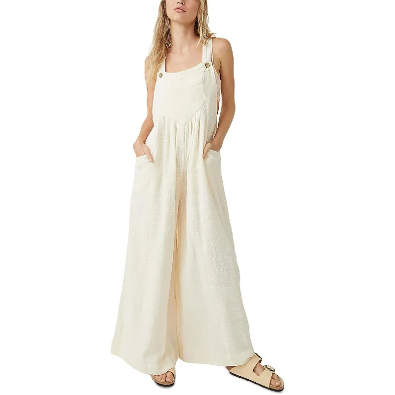 Sundrenched Womens Cotton Wide Leg Overalls