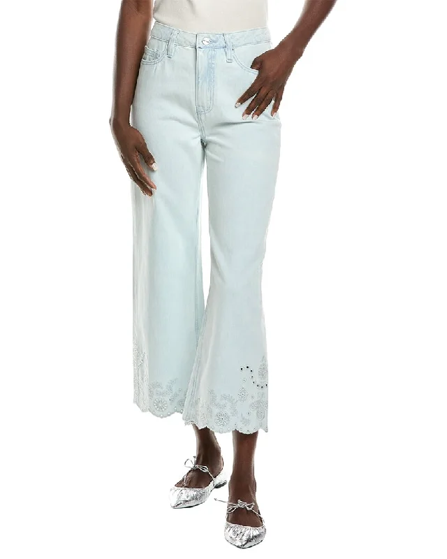 DRIFTWOOD DENIM Cropped Charlee Eyelet Light Wash Jean