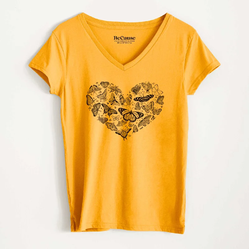 Heart Full of Butterflies - Women's 100% Recycled V-neck