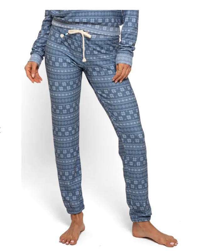 Women's Fair Isle Hacci Jogger In Indigo