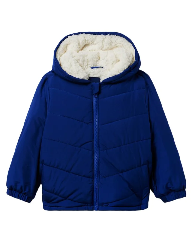 Janie and Jack Sherpa-Lined Hooded Puffer Jacket