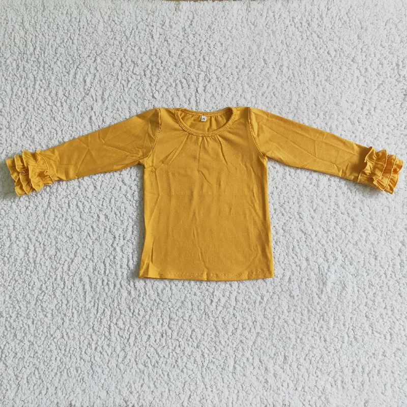 Yellow long sleeve T-shirt