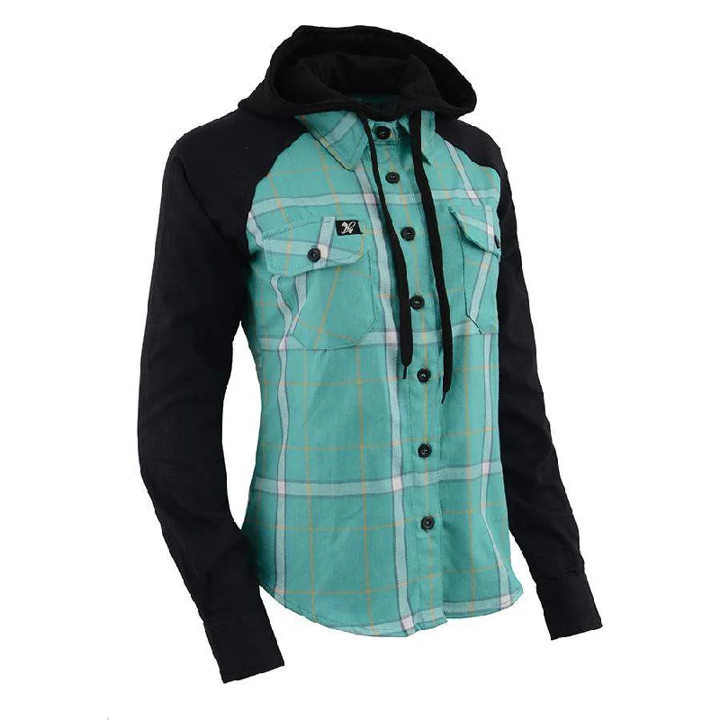 Women's Teal Flannel Shirt