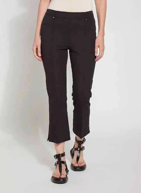 Cropped Amanda Bootcut Pants In Black