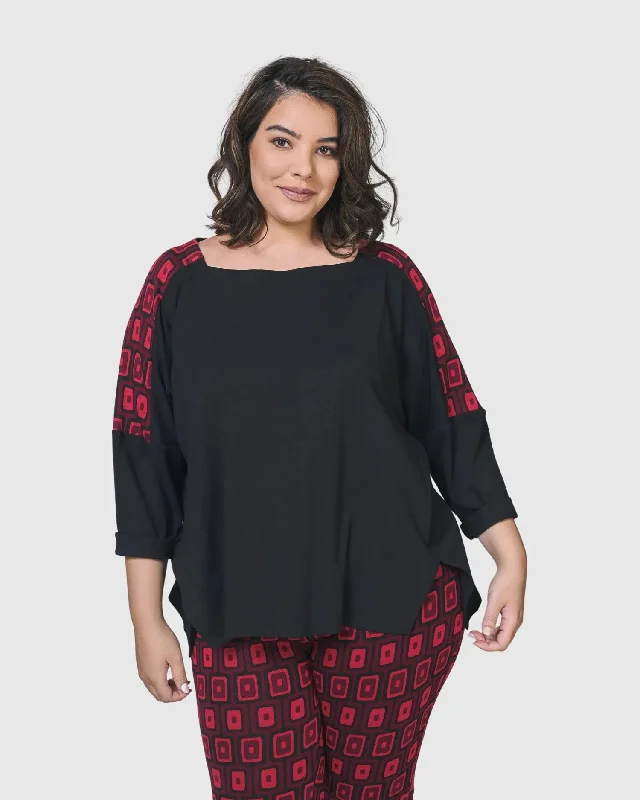 Dynamite Days Boxy Top, Red