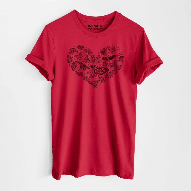 Heart Full of Butterflies - Lightweight 100% Cotton Unisex Crewneck