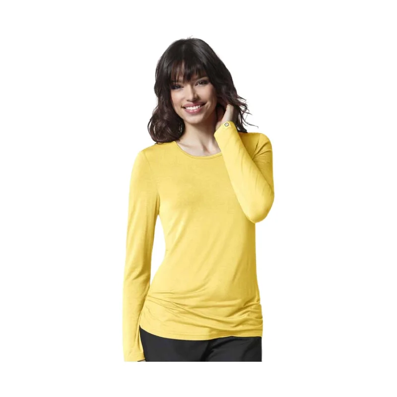 WonderWink Women's Silky Long Sleeve Top - Yellow