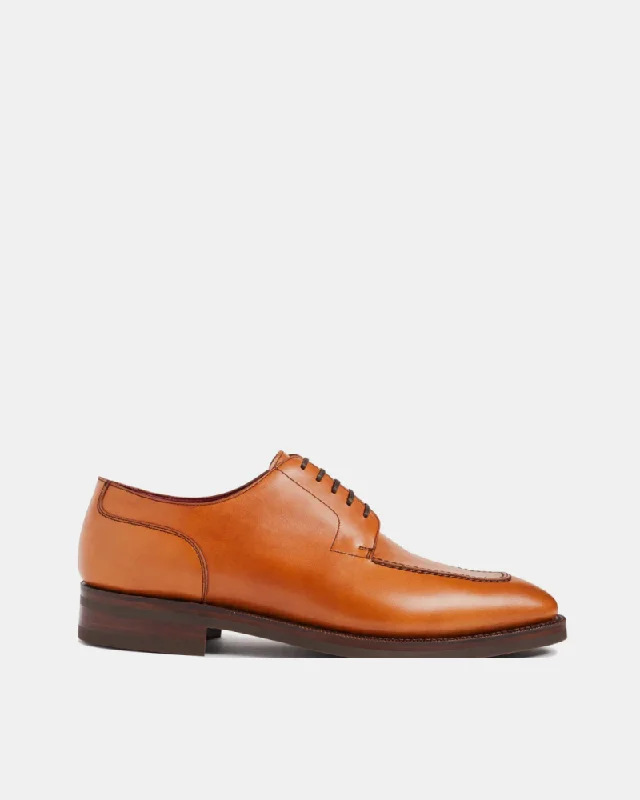 Cognac Calf Norwegian Slpit Toe Shoe