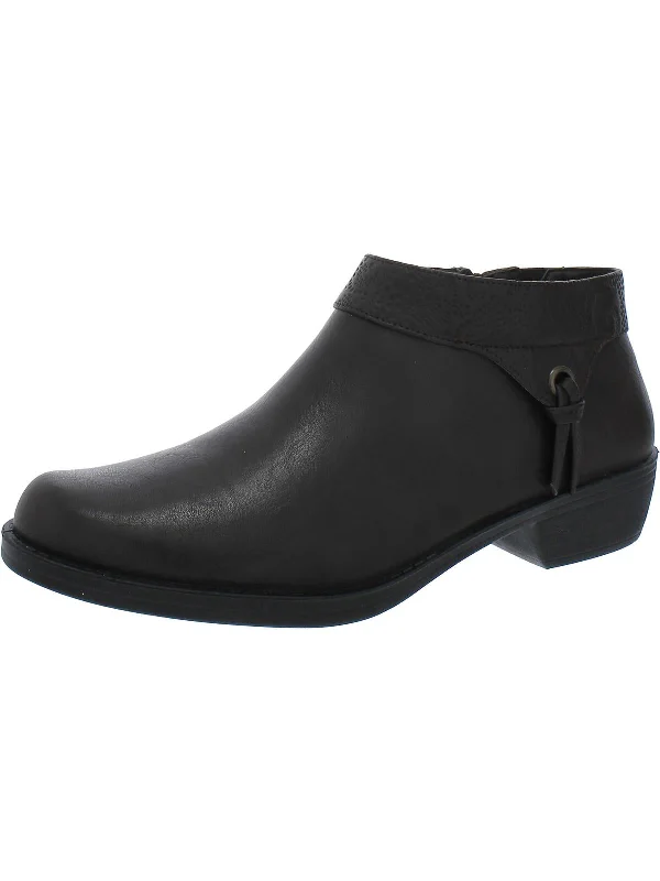 Neptune Womens Faux Leather Ankle Booties