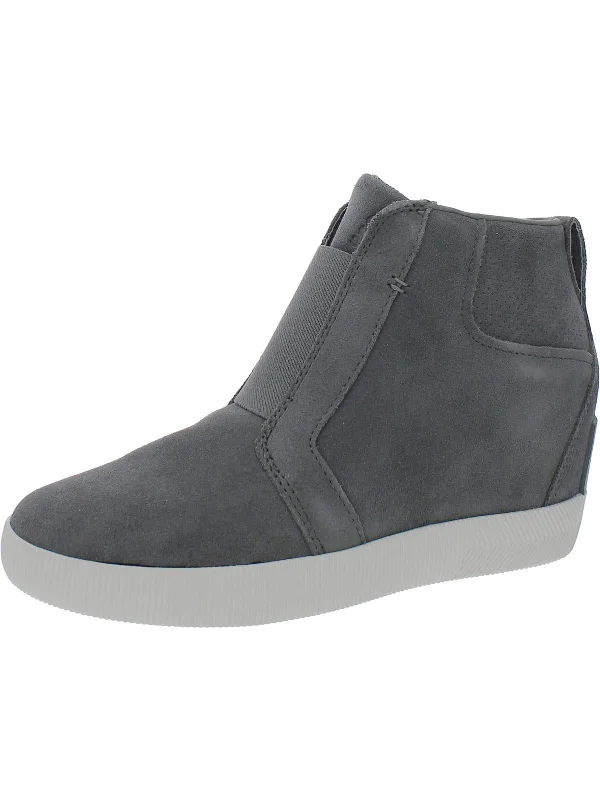 OutNAbout Womens Suede Slip On Booties