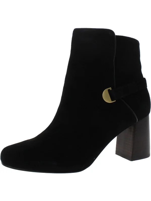 Siti Womens Suede Embellished Ankle Boots