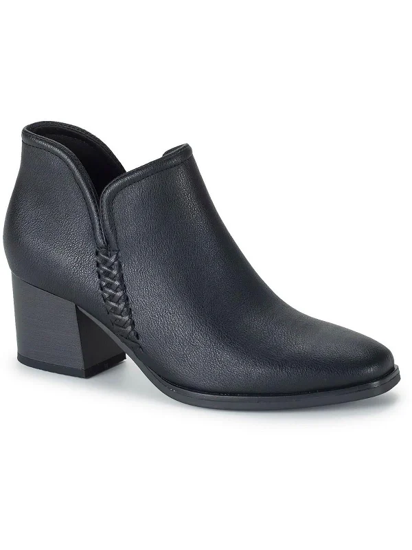 Tristen Womens Faux Leather Ankle Booties