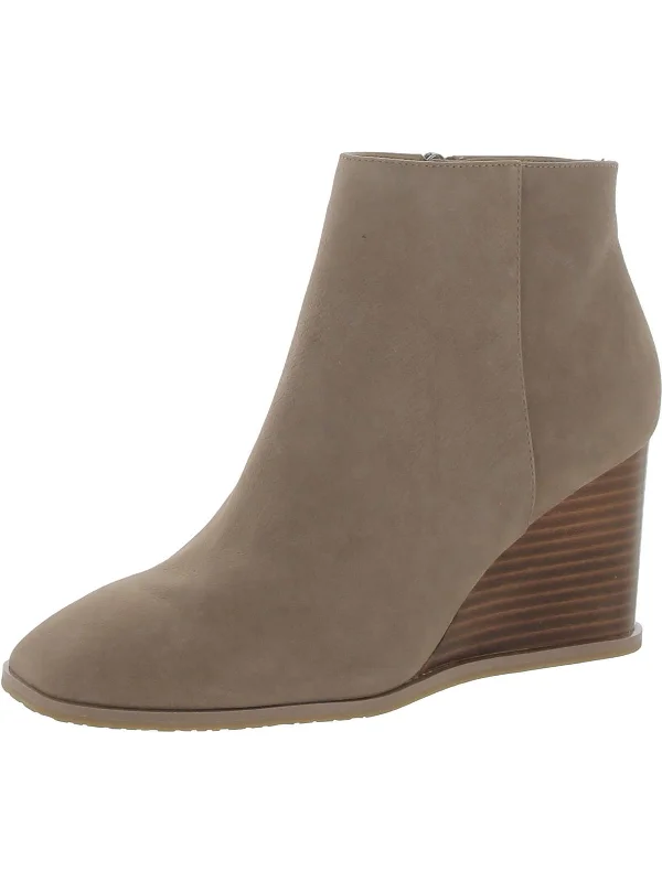 Womens Leather Ankle Booties