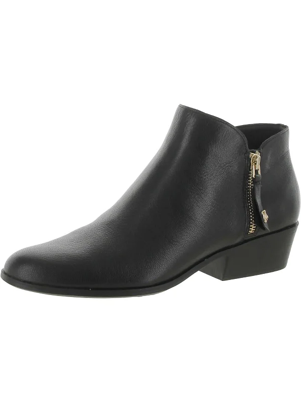 Womens Leather Ankle Booties