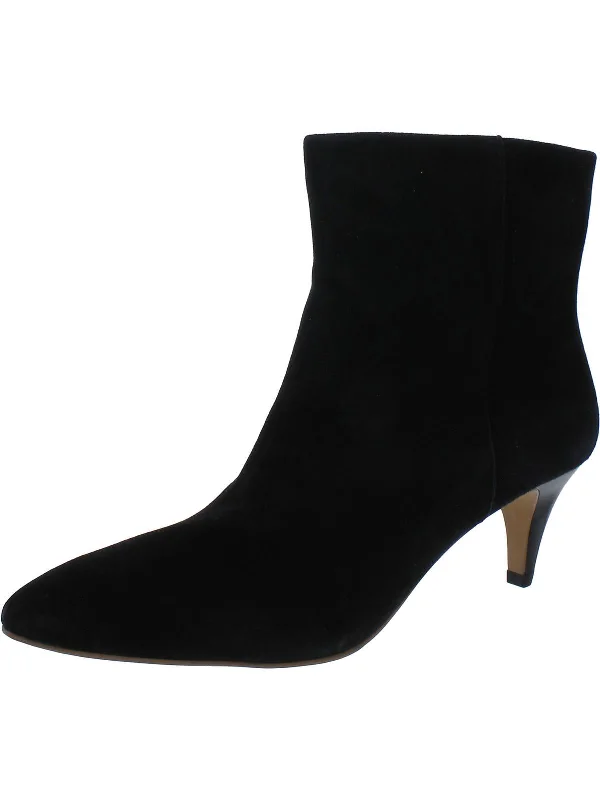 Womens Pointed toe Kitten heel Ankle Boots