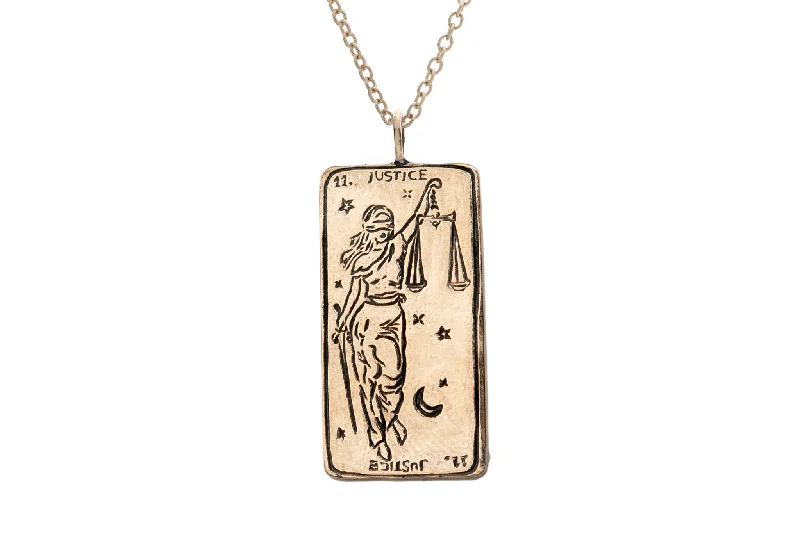 Justice Tarot Card Necklace