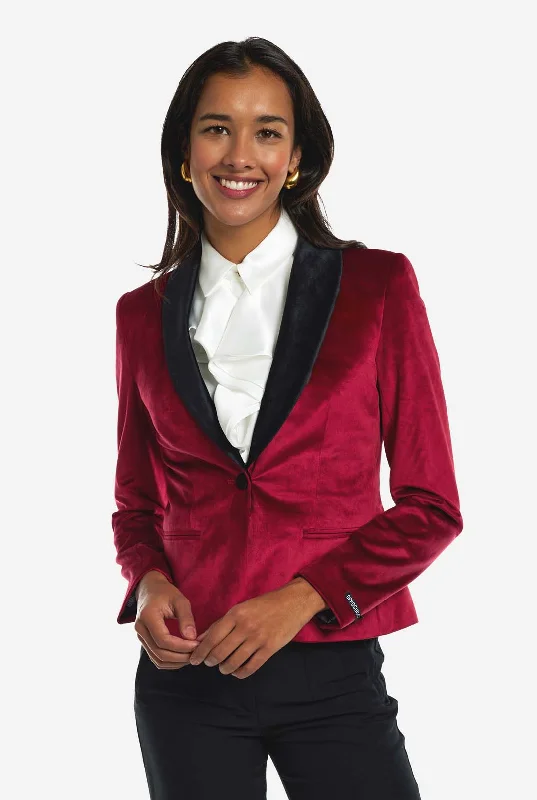 Womens Dinner Jacket - Burgundy