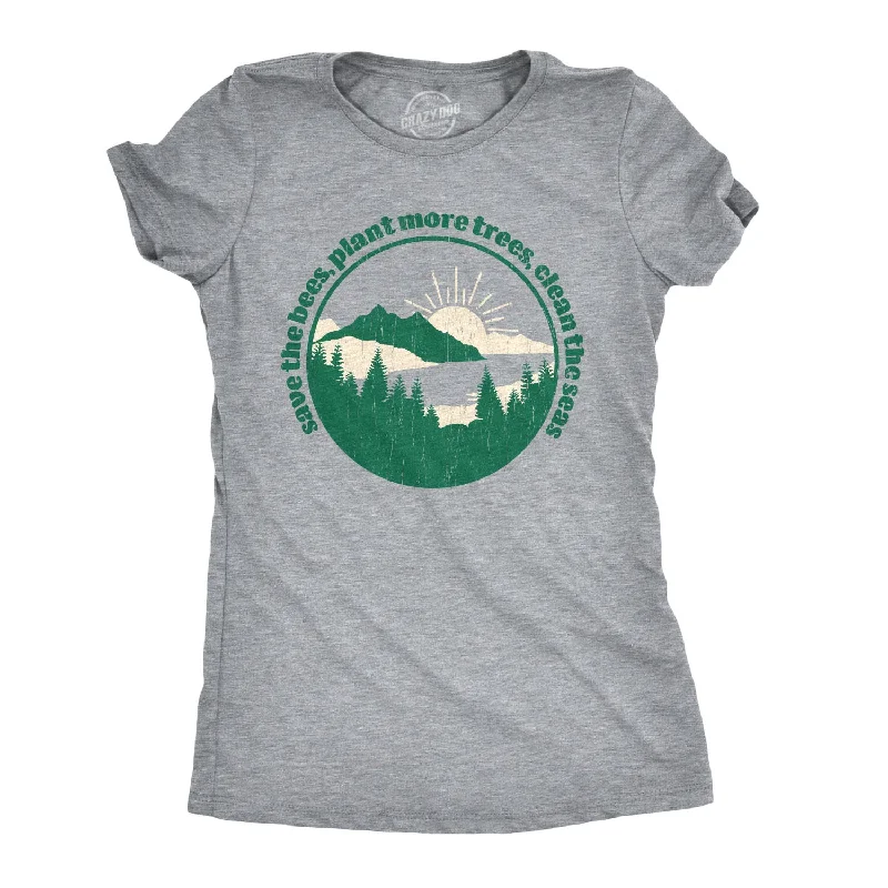 Womens Earth Day T Shirt Funny Awesome Environmental Nature Recycling Tee For Ladies