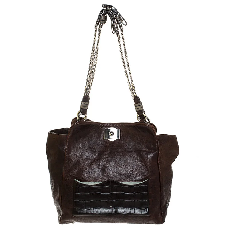 Chloe Leather Vintage Chain Tote