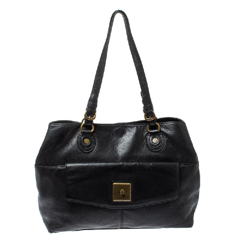 Dkny  Leather Turnlock Pocket Tote