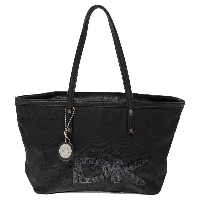 Dkny  Nylon And Leather Sequin Logo Tote