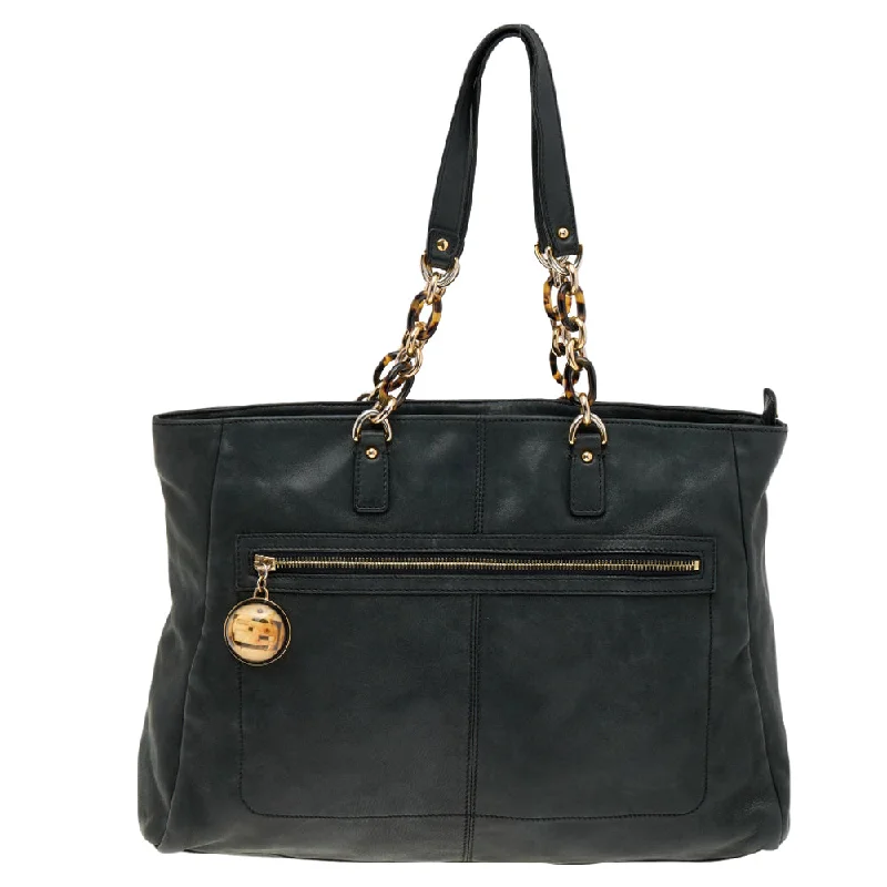 Fendi  Iridescent Leather Chain Tote