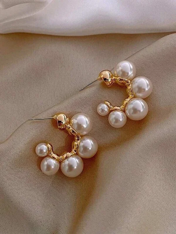 TE9990 Pearl Bubble Earrings