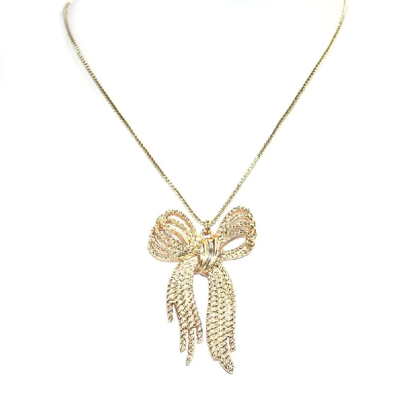 TN9236 Ornate Bow Necklace