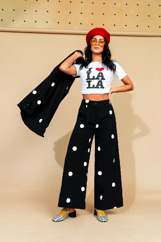 Cause a Scene Wide Leg Pants in Polka Dot