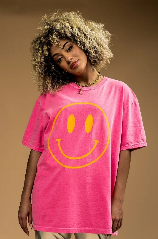 The World Needs Your Magic Oversized Tee in Pink + Orange