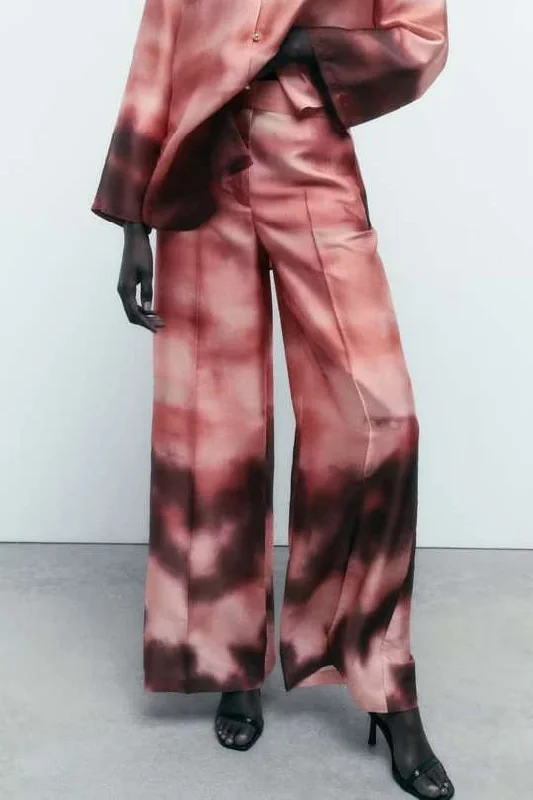 Tie Dye High Waist Wide Leg Pants