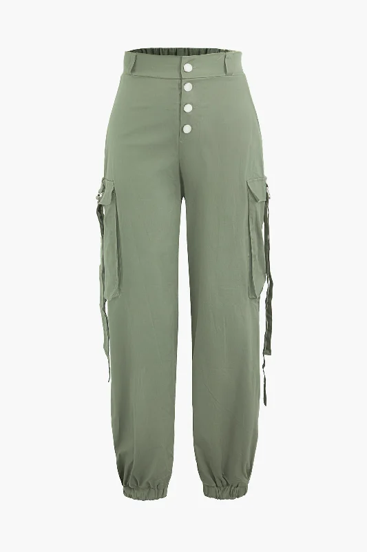 Flap Pocket Cuff Pants