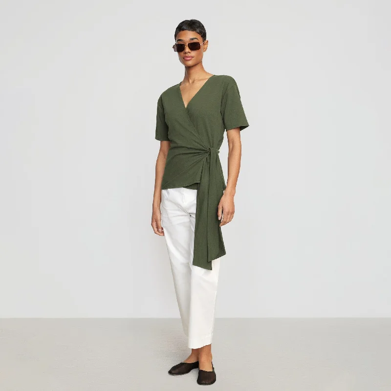 Sena Organic Cotton Wrap Tee | Nori