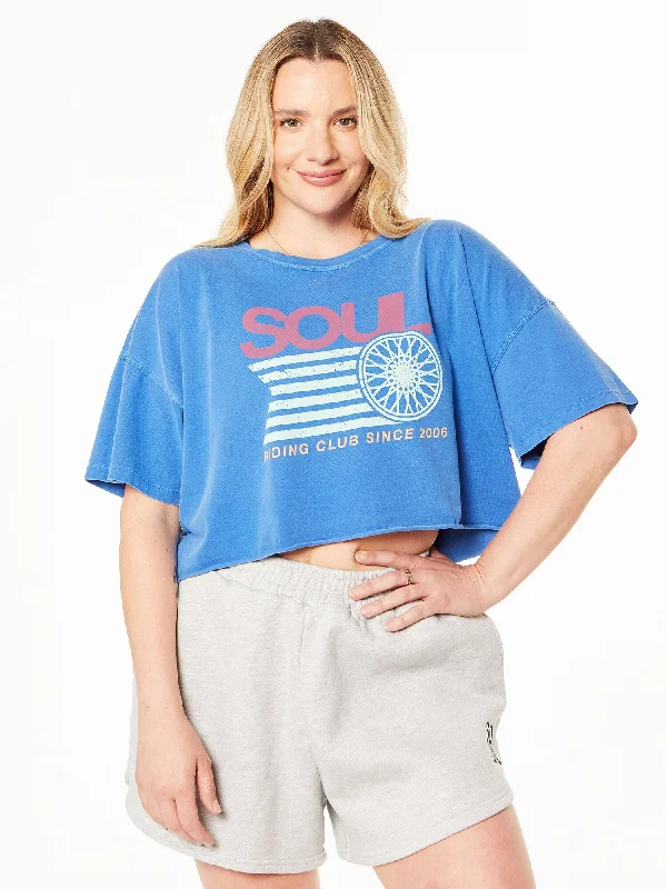 Emily Boyfriend Tee 'SOUL' | Blue