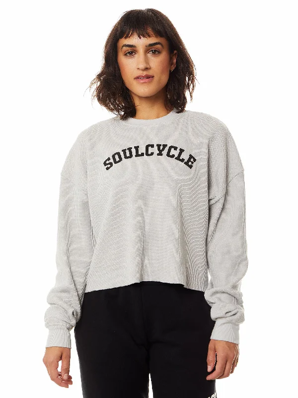 Julia Waffle Long Sleeve | Grey